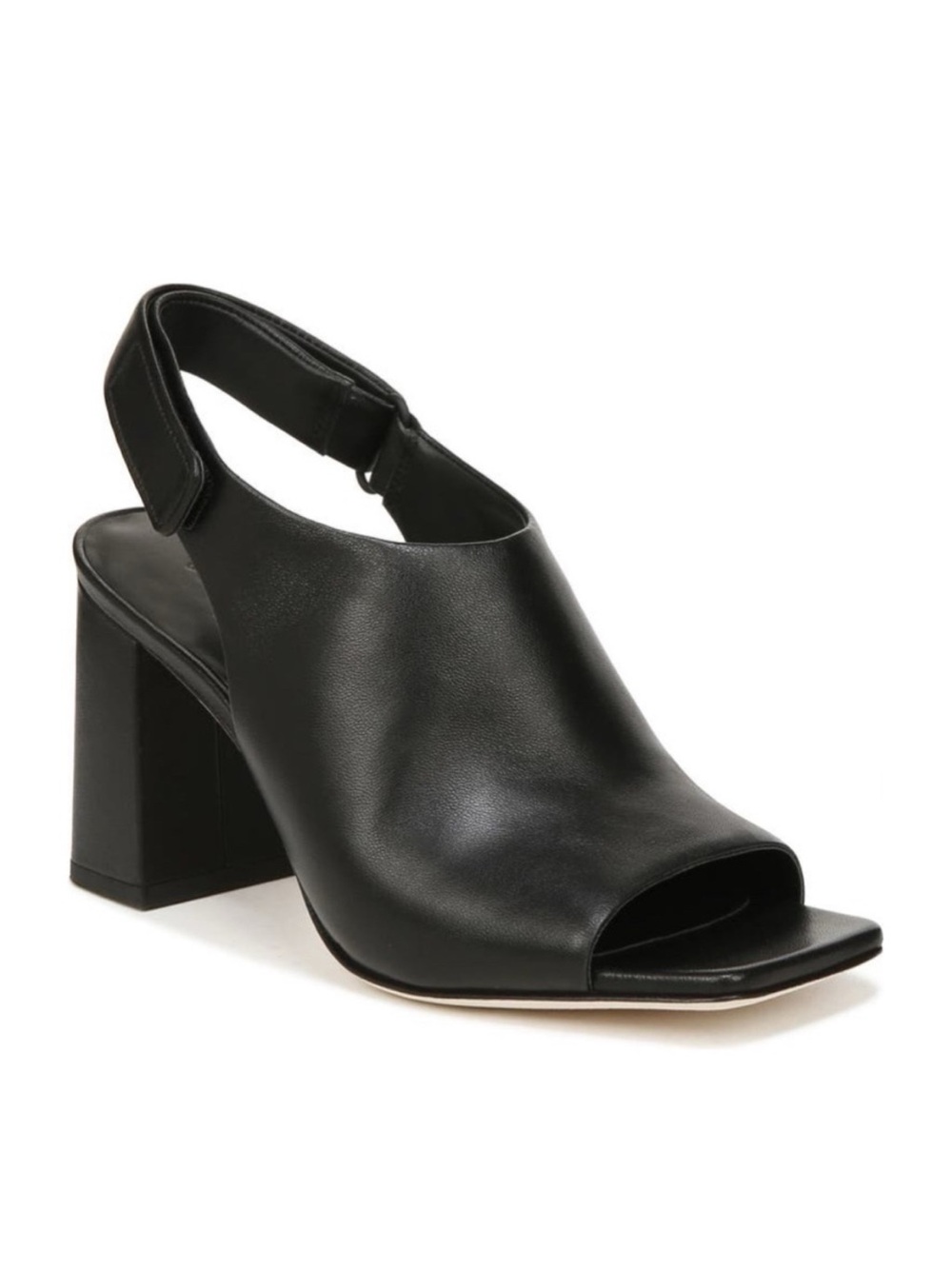 Vince Black Leather Bootie Heels